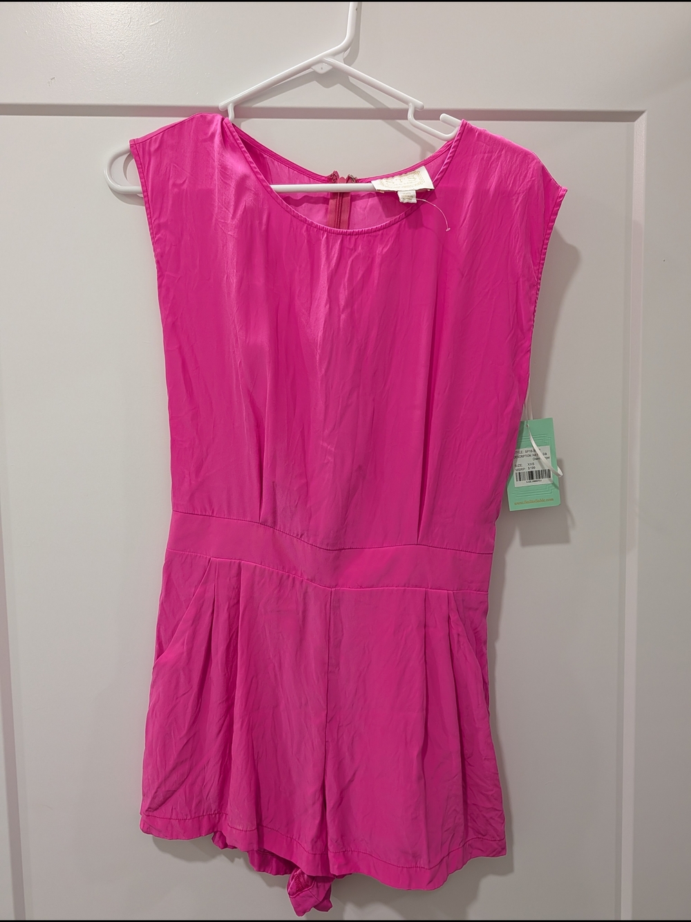Sail to Sable Hot Pink Silk Romper